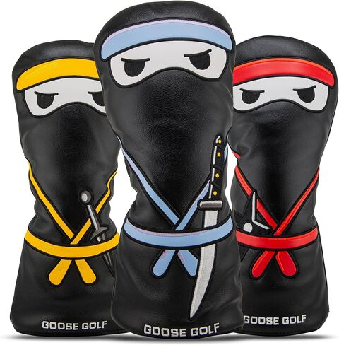 Universal Golf Club Headcovers for Driver and Woods – Compatible with All Brands (Callaway, Taylormade, Titleist…) – Premium Protection with Elastic Closure – Goose Golf in Saudi Arabia