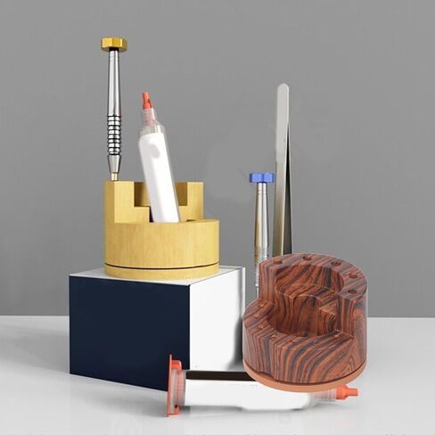 حامل مفك براغي، منظم مفك براغي 12 فتحة، قاعدة دوارة 360 درجة مع مقصورات، منظمة أدوات لأدوات إصلاح لقم المفكات in Kuwait