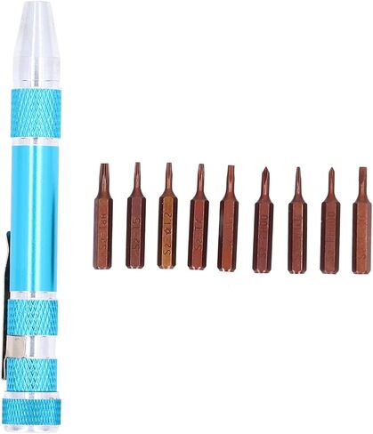 طقم مفكات جيب دقيقة 9 في 1 - مجموعة لقم توركس وفيليبس المغناطيسية لإصلاح الإلكترونيات (الهاتف، النظارات، الكمبيوتر المحمول، الساعة) بتصميم مضاد للدوران in Kuwait