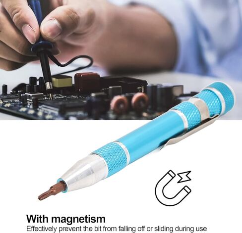 طقم مفكات جيب دقيقة 9 في 1 - مجموعة لقم توركس وفيليبس المغناطيسية لإصلاح الإلكترونيات (الهاتف، النظارات، الكمبيوتر المحمول، الساعة) بتصميم مضاد للدوران in Kuwait