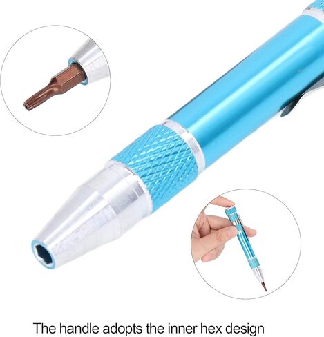 طقم مفكات جيب دقيقة 9 في 1 - مجموعة لقم توركس وفيليبس المغناطيسية لإصلاح الإلكترونيات (الهاتف، النظارات، الكمبيوتر المحمول، الساعة) بتصميم مضاد للدوران in Kuwait