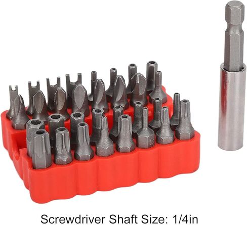 مجموعة بت الأمن مجموعة مفك البراغي 1/4in عرافة رمح 33 قطعة برغي أمان بت مجموعة للكمبيوتر السيارة والصيانة الإلكترونية in Kuwait