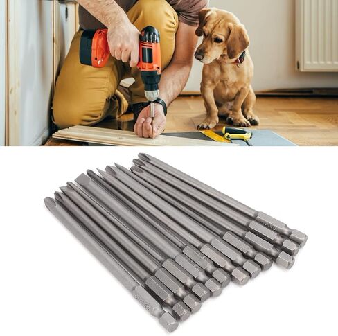 مفك بت مجموعة طويلة مفك بت 12 قطعة 100 مللي متر شقة ومتقاطعة نوع مفك مسامير بت مجموعات للمفك الكهربائي مفك البراغي اليدوي in Kuwait