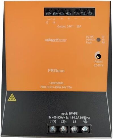 مصدر طاقة DIN-Rail طاقة السكك الحديدية ثلاثية الطور لـ PRO ECO3 480W 24V 20A 1469550000 in Saudi Arabia