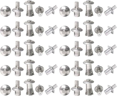 Push Type Aluminum Rivets Fastening Connectors Fastening Connectors Quick Assembly 500/100pcs For Home in Saudi Arabia