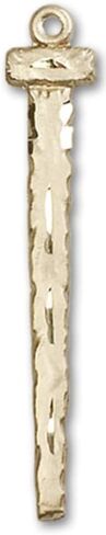Bonyak Jewelry 14k Yellow Gold Nail Medal, Size 1 1/2 x 1/4 inches - Catholic Inspirations in Saudi Arabia