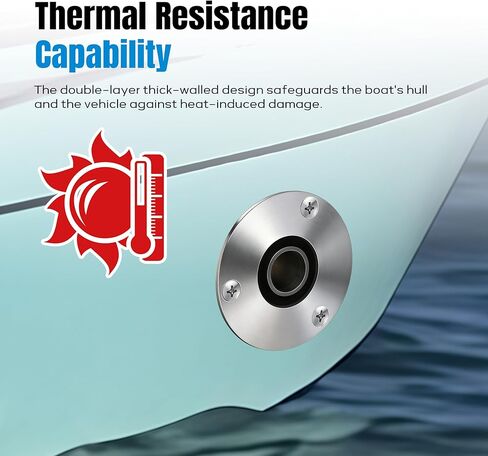 Thru Hull Exhaust Skin,for Diesel Parking heaters,24mm Stainless Steel 316 Tube Pipe Socket Hardware in Kuwait