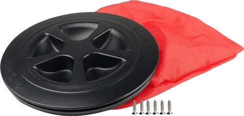 SEAFLO Deck Plate Hatch for Marine Boat Kayak Choose Size, Color and Storage Bag (4", Black with Storage Bag 1-Pack) in Kuwait