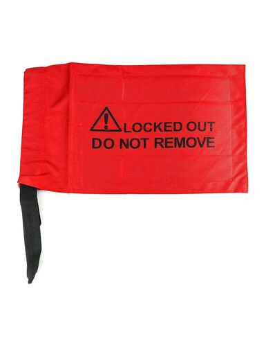 QWORK Electrical Plug Lockout Lock Bag, Safety Plug Lockout Tagout Bag for Oversized Electrical Plug and Hoist Control, 10 x 17 in, Red, 2 Pack in Kuwait