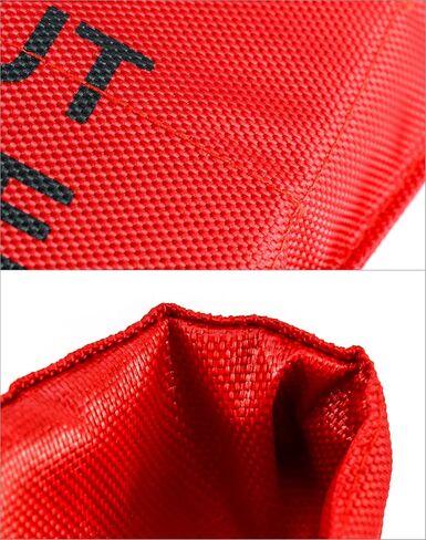 QWORK Electrical Plug Lockout Lock Bag, Safety Plug Lockout Tagout Bag for Oversized Electrical Plug and Hoist Control, 10 x 17 in, Red, 2 Pack in Kuwait