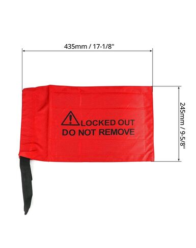 QWORK Electrical Plug Lockout Lock Bag, Safety Plug Lockout Tagout Bag for Oversized Electrical Plug and Hoist Control, 10 x 17 in, Red, 2 Pack in Kuwait