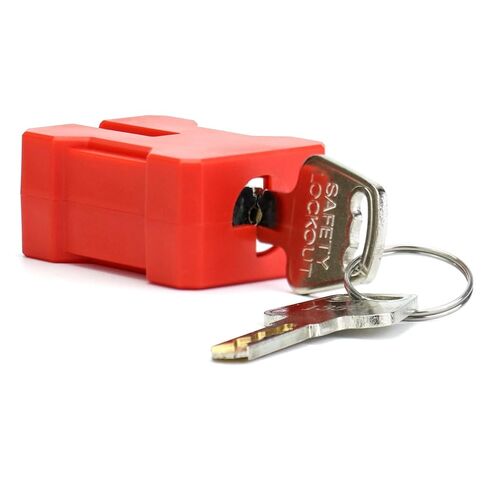 QWORK Electrical Cord Plug Lockout Device for Electrical Cord, 8 Pack Plug Locking Safety Lock, Keyed Differently, Fits 2 & 3 Prong Plugs, Electrical Shutdown Service, Built-in Lock Cylinder in Kuwait