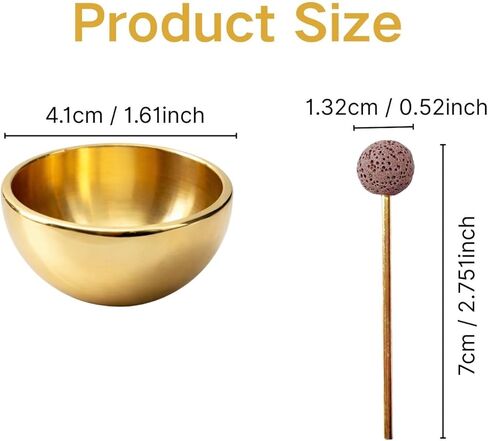 Mini Singing Bowl Set Meditation Sound Bowl for Yoga, Meditation & Relaxation, Mindfulness,Chakra Healing, Stress Relief, Self-Regulation, Unique Spiritual Gifts for Women and Men in Kuwait