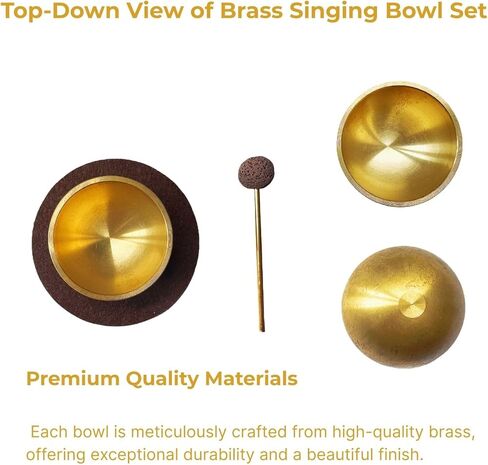 Mini Singing Bowl Set Meditation Sound Bowl for Yoga, Meditation & Relaxation, Mindfulness,Chakra Healing, Stress Relief, Self-Regulation, Unique Spiritual Gifts for Women and Men in Kuwait