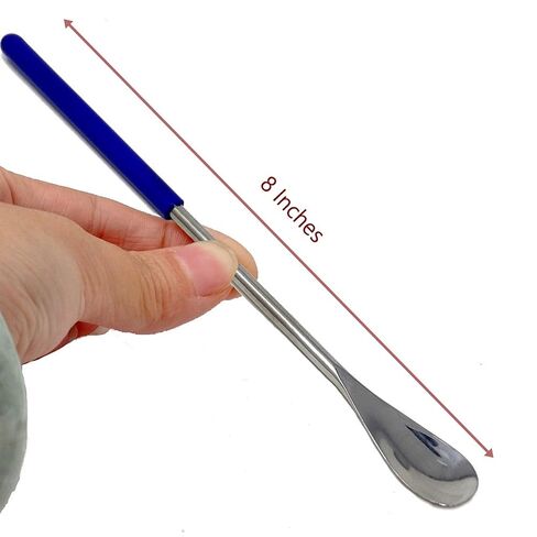 A2Z-VL006 Stainless Steel Micro Lab Flat Spoon Spatula Sampler, with Vinyl Handle 8" (20 cm) in Saudi Arabia