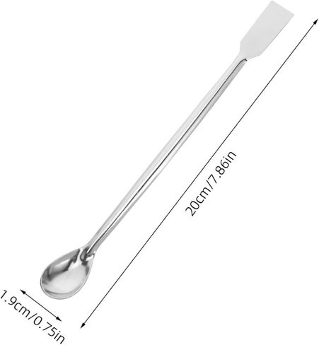 Luxshiny 12pcs Laboratory Stainless Steel Sampling Spoons Square Tip Lab Scoops for Reagent Handling Measuring Stirring Corrosion-resistant Science Lab Tools in Kuwait