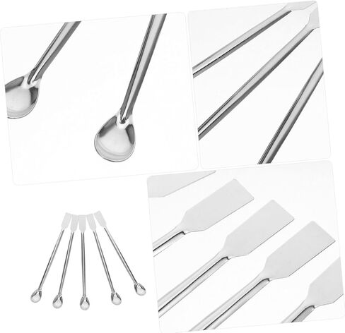 Luxshiny 12pcs Laboratory Stainless Steel Sampling Spoons Square Tip Lab Scoops for Reagent Handling Measuring Stirring Corrosion-resistant Science Lab Tools in Kuwait