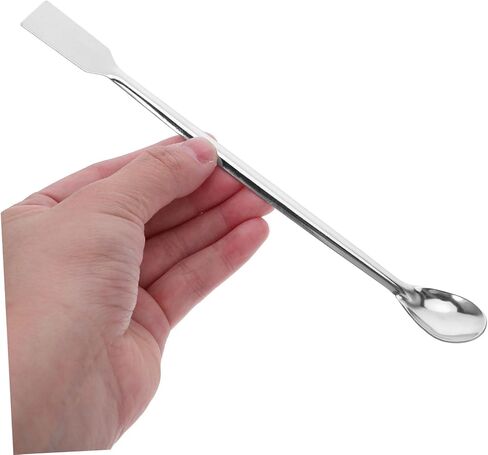 Luxshiny 12pcs Laboratory Stainless Steel Sampling Spoons Square Tip Lab Scoops for Reagent Handling Measuring Stirring Corrosion-resistant Science Lab Tools in Kuwait