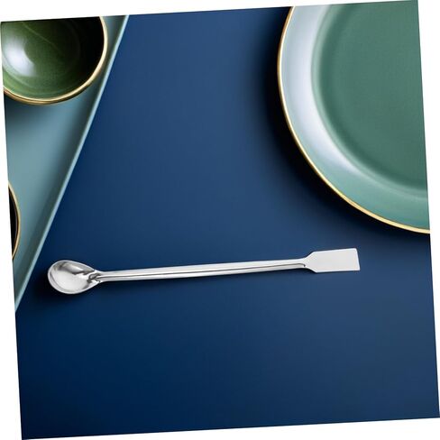 Luxshiny 12pcs Laboratory Stainless Steel Sampling Spoons Square Tip Lab Scoops for Reagent Handling Measuring Stirring Corrosion-resistant Science Lab Tools in Kuwait