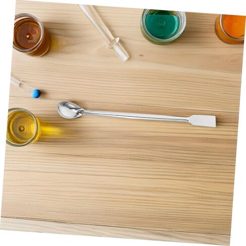 Luxshiny 12pcs Laboratory Stainless Steel Sampling Spoons Square Tip Lab Scoops for Reagent Handling Measuring Stirring Corrosion-resistant Science Lab Tools in Kuwait