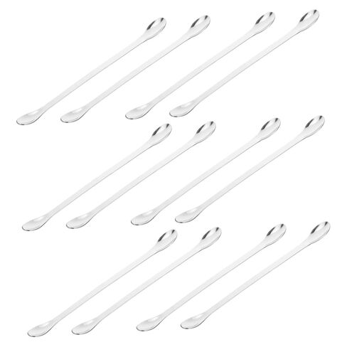 12pcs Stainless Steel Laboratory Sampling Spoons Double-Ended Mixing and Stirring Spatulas Polished Surface Portable Lab Tools for Reagent Kitchen and Classroom Use in Saudi Arabia