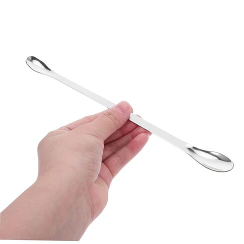 12pcs Stainless Steel Laboratory Sampling Spoons Double-Ended Mixing and Stirring Spatulas Polished Surface Portable Lab Tools for Reagent Kitchen and Classroom Use in Saudi Arabia