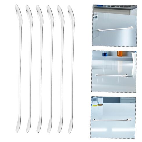 12pcs Stainless Steel Laboratory Sampling Spoons Double-Ended Mixing and Stirring Spatulas Polished Surface Portable Lab Tools for Reagent Kitchen and Classroom Use in Saudi Arabia