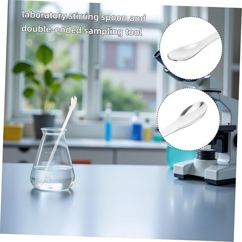 12pcs Stainless Steel Lab Mixing Spatula Double-Ended Sampling Spoons Stirring Tools for Laboratory Experiments Kitchen Measurement Classroom Crafting in Saudi Arabia