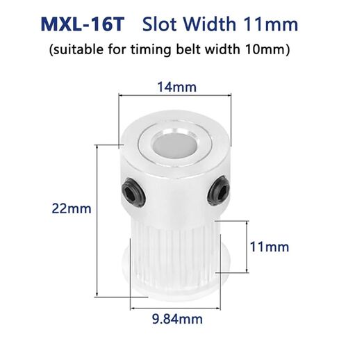 16T MXL توقيت بكرة تتحمل 4 5 6 6.35 مللي متر 16 الأسنان عجلات ثلاثية الأبعاد ملحقات الطابعة لعرض الحزام 6 مللي متر 10 مللي متر K نوع 1 قطعة (4 مللي متر ، 7 مللي متر) in Saudi Arabia