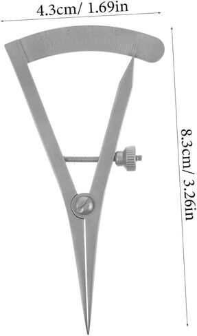 GARVALON Orbital Measuring Device Eyelid Measurement Ruler Vernier Caliper Microblading Ruler Eyelid Measuring Rulers Eyebrow Stencil Ruler Eyebrow Caliper Tool Silver Stainless Steel in Kuwait