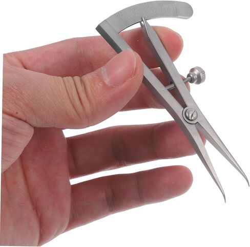 GARVALON Orbital Measuring Device Eyelid Measurement Ruler Vernier Caliper Microblading Ruler Eyelid Measuring Rulers Eyebrow Stencil Ruler Eyebrow Caliper Tool Silver Stainless Steel in Kuwait