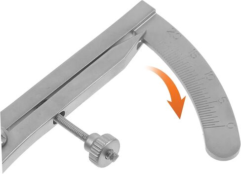 GARVALON Orbital Measuring Device Eyelid Measurement Ruler Vernier Caliper Microblading Ruler Eyelid Measuring Rulers Eyebrow Stencil Ruler Eyebrow Caliper Tool Silver Stainless Steel in Kuwait