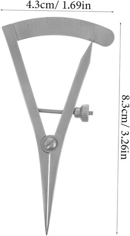 PartyKindom Portable Eyelid Measurement Ruler Stainless Steel Eye Instrument for Cosmetics Surgery in Saudi Arabia