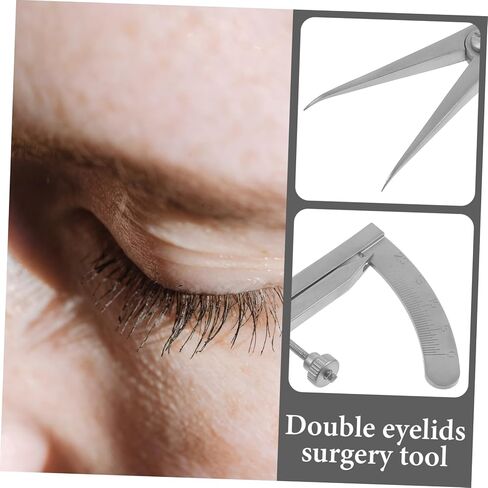 PartyKindom Portable Eyelid Measurement Ruler Stainless Steel Eye Instrument for Cosmetics Surgery in Saudi Arabia
