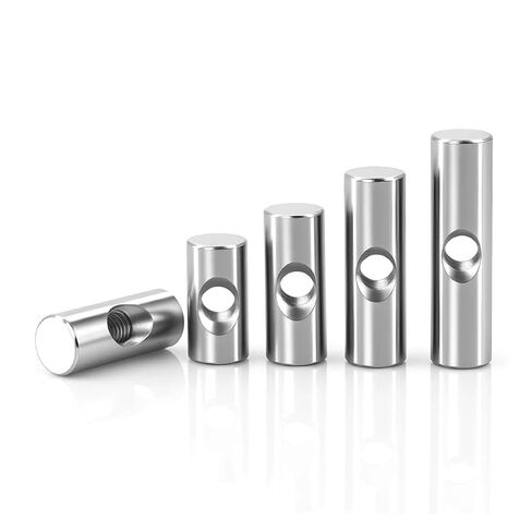 Barrel Bolts, M4/M5/M6 Cylindrical Pin Dowel Wood Furniture Accessories Embedded Locking Long Nuts(M5x20mm-6Pcs) in Kuwait