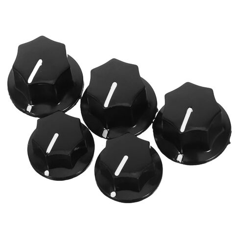 5pcs Guitar Tone Volume Control Knobs Set for Electric Guitar and Bass, 20mm Small 24mm Medium Metal Potentiometer Caps with Screws, Instrument Replacement Accessories for Bass in Saudi Arabia