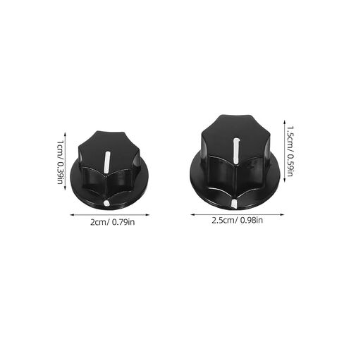 5pcs Guitar Tone Volume Control Knobs Set for Electric Guitar and Bass, 20mm Small 24mm Medium Metal Potentiometer Caps with Screws, Instrument Replacement Accessories for Bass in Saudi Arabia