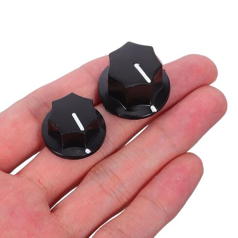 5pcs Guitar Tone Volume Control Knobs Set for Electric Guitar and Bass, 20mm Small 24mm Medium Metal Potentiometer Caps with Screws, Instrument Replacement Accessories for Bass in Saudi Arabia