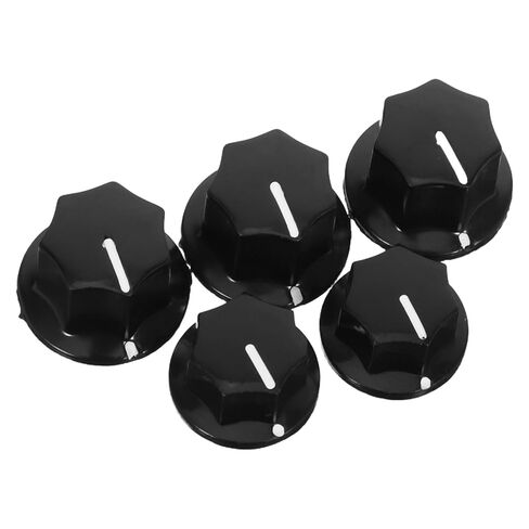 5pcs Electric Guitar and Bass Replacement Control Knobs Set – 2 Small 20mm and 3 Medium 24mm Metal Tone Caps with Screws for Volume and Tone Adjustment in Kuwait