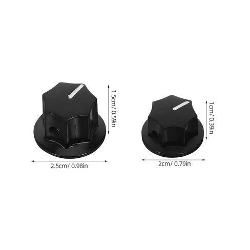 5pcs Electric Guitar and Bass Replacement Control Knobs Set – 2 Small 20mm and 3 Medium 24mm Metal Tone Caps with Screws for Volume and Tone Adjustment in Kuwait