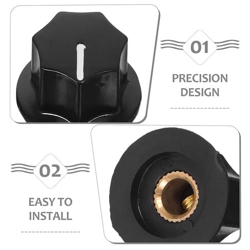 5pcs Electric Guitar and Bass Replacement Control Knobs Set – 2 Small 20mm and 3 Medium 24mm Metal Tone Caps with Screws for Volume and Tone Adjustment in Kuwait