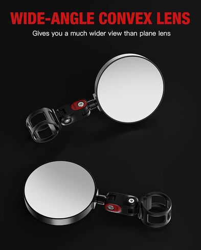 Rear-view Mirror Compatible with Ninebot by Segway All KickScooter MAX G2 F3 E2 PRO ZT3 Pro GT3 (Except Air T15), Adjustable Wide Angle HD Vision Scooter Rearview Mirrors Original Accessories 1 Pair in Kuwait