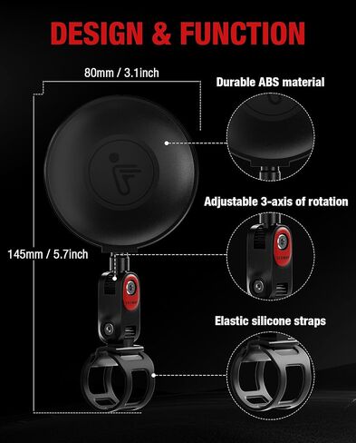 Rear-view Mirror Compatible with Ninebot by Segway All KickScooter MAX G2 F3 E2 PRO ZT3 Pro GT3 (Except Air T15), Adjustable Wide Angle HD Vision Scooter Rearview Mirrors Original Accessories 1 Pair in Kuwait