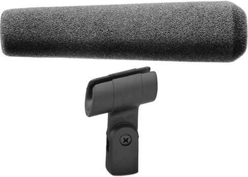Sennheiser MKH 416-P48U3 Moisture-Resistant Shotgun Microphone Bundle with Shockmount + Fur Windshield + 20ft XLR Cable + Cleaning Cloth (5 Item) in Saudi Arabia