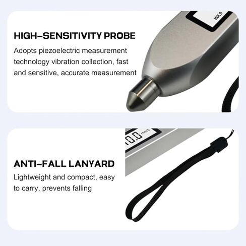 Vibration Tester, Digital Accelerometer Meter with LCD Backlit Screen - Measuring Range 0.1-199.9 m/s2, High Sensitivity for Accurate Vibration Analysis in Saudi Arabia
