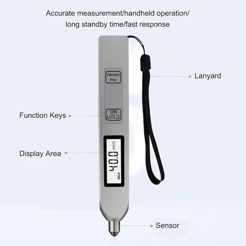 Vibration Tester, Digital Accelerometer Meter with LCD Backlit Screen - Measuring Range 0.1-199.9 m/s2, High Sensitivity for Accurate Vibration Analysis in Saudi Arabia