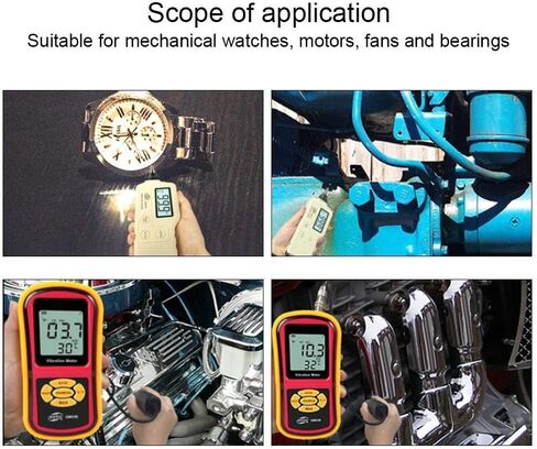 Handheld Vibration Meter, Portable Handheld Mini Vibration Tester, with LCD Backlight Function, Visually Display Measurement Value, for Mechanical Watches/Motors/Fans/Bearings in Kuwait