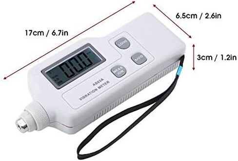 Vibration Meter Analyzer Handheld Digital Tester Portable Vibrometer High Sensitivity LCD Display Multi-Functional Acceleration Velocity Displacement Industrial in Saudi Arabia