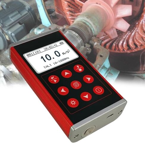 0.1-199.9 M / S2 Digital Vibration Meter, Handheld Digital Vibration Analyer Tester, 3 HZ - 1 KHZ Frequency & 180 RPM - 60000 RPM Speed Measurement, Split Probe, Over Limit Alarm in Kuwait
