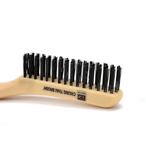 10" Plastic Handle Wire Brush Set (C80400) – 2 Pack 4 Row Scratch Brush Premium Carbon Steel Bristles and Stanless Steel Set, Durable, Paint Removal, Rust Removal, Scrubbing, Deep Cleaning in Saudi Arabia